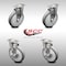Service Caster 6 Inch SS Thermoplastic Rubber Wheel Swivel Top Plate Caster Set with 2 Brakes SCC-SS20S614-TPRB-2-TLB-2 - alternate 4